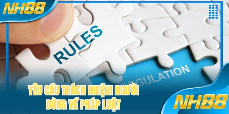 Yêu cầu trách nhiệm người dùng về pháp luật